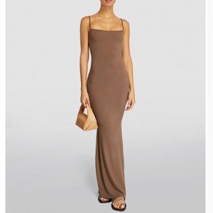 SKIMS Brown Midi Dress